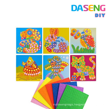 Diy mosaic stickers kids fun creative game art